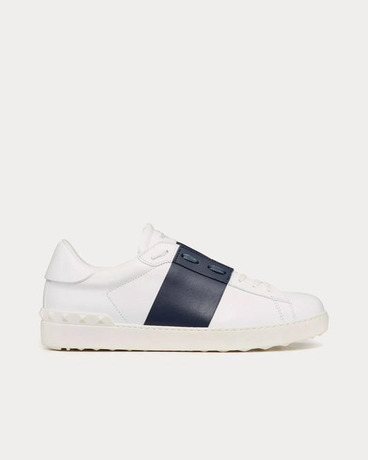 V Open Leather Sneaker