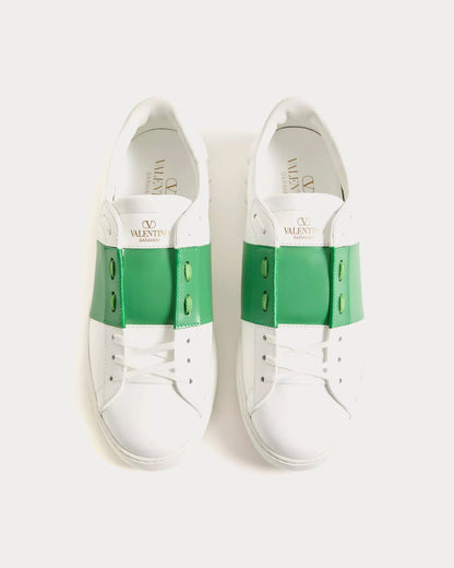 V Open Leather Sneaker