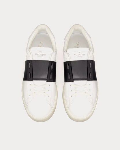 V Open Leather Sneaker
