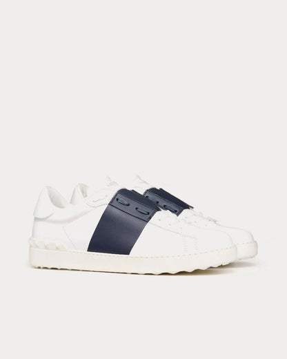 V Open Leather Sneaker