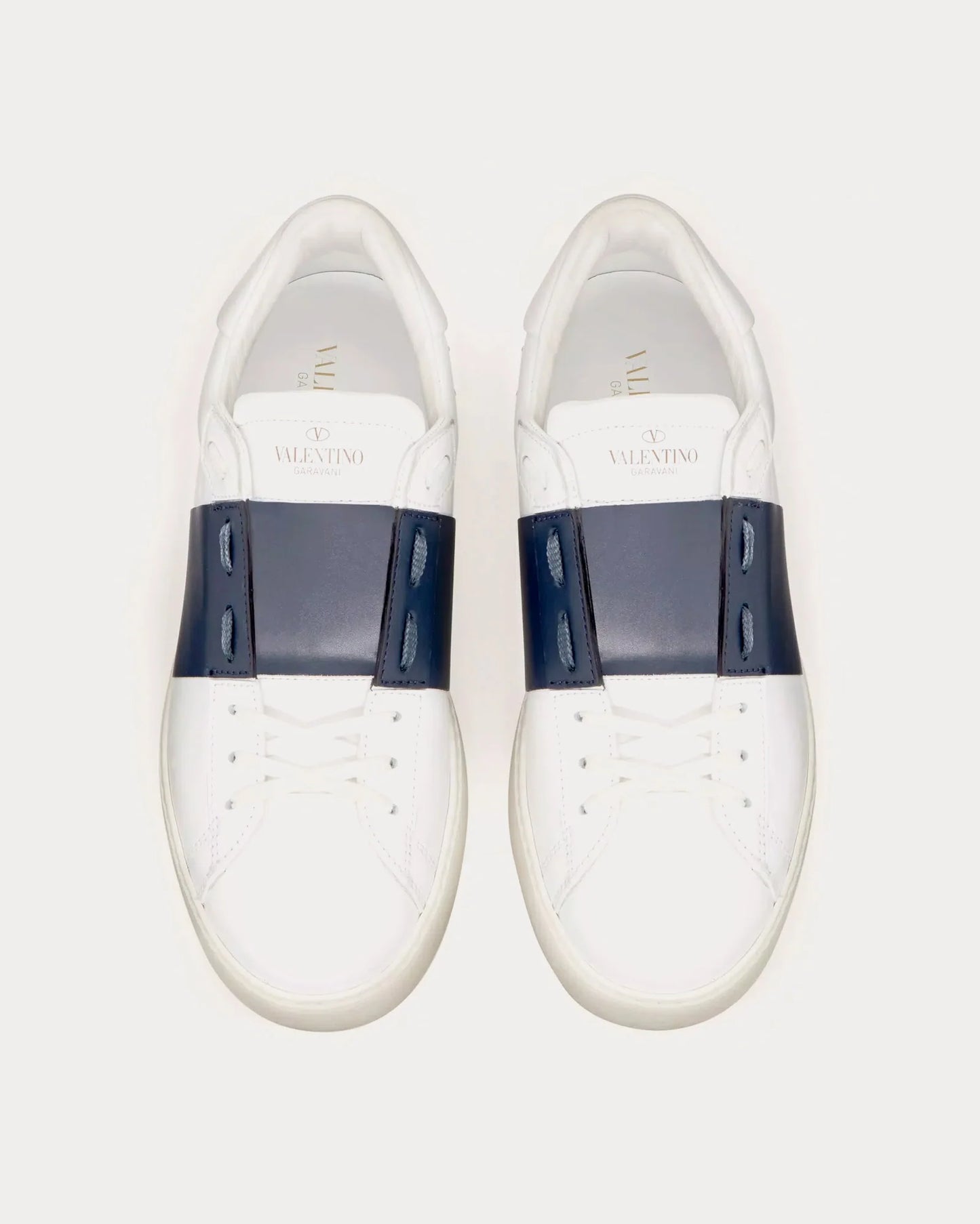 V Open Leather Sneaker