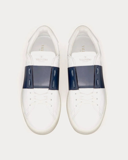 V Open Leather Sneaker